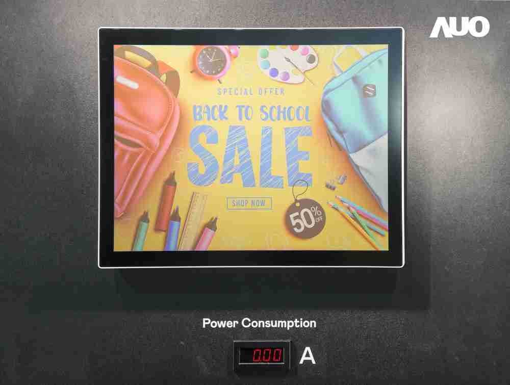 壹号平台展示胆固醇液晶超低耗能户外全彩显示器，，，ChLC（胆固醇液晶）以双稳态技术使静态显示零功耗，，，，具省电、、、高彩度、、、、环保的特性，，，还整合软硬件系统解决方案，，，可透过单一云端平台管理