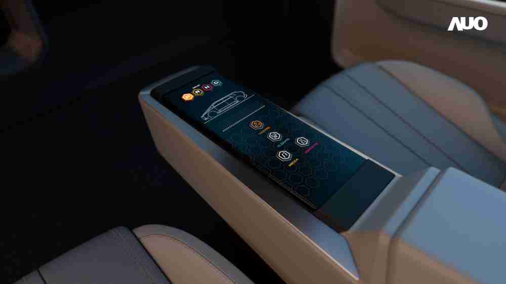 壹号平台以人性化设计打造多变形态中控显示(Morphing Center Control)，，，不使用时仅平面显示信息，，，进行操作时，，显示器则会动态隆起，，，，转变成3D实体按钮，，并有触觉回馈，，，，展示人机互动新体验